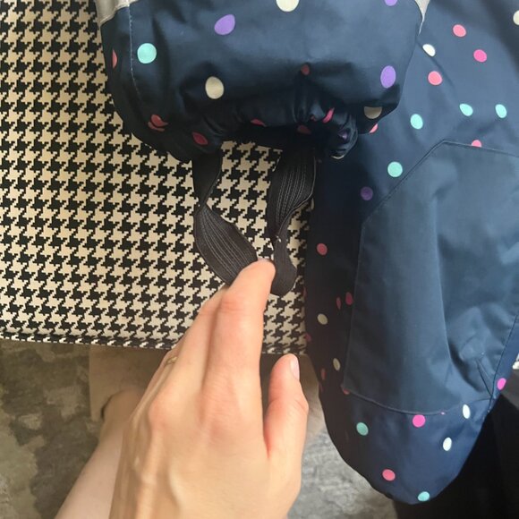 H&M Girls Navy PolkaDot One-Piece Snowsuit - Picture 4 of 7